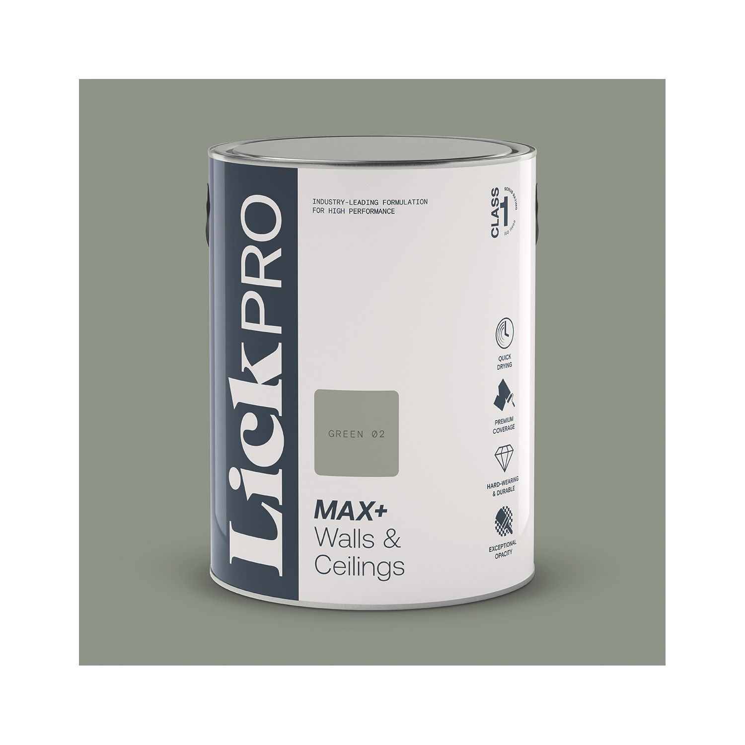 LickPro Max+ 5Ltr Green 02 Eggshell Emulsion Paint (404JY)