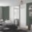Spacepro  3-Door Sliding Wardrobe Door Kit Dove Grey Frame Dove Grey / Mirror Panel 2136mm x 2260mm