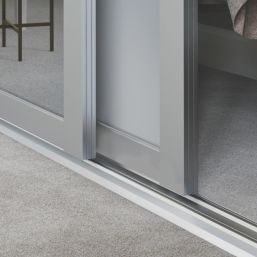 Spacepro  3-Door Sliding Wardrobe Door Kit Dove Grey Frame Dove Grey / Mirror Panel 2136mm x 2260mm