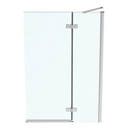 Ideal Standard i.life Frameless Silver 2-Panel Hinged Bath Screen RH 1000-1025mm x 1505mm