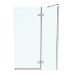 Ideal Standard i.life Frameless Silver 2-Panel Hinged Bath Screen Right-Handed 1000-1025mm x 1505mm