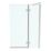 Ideal Standard i.life Frameless Silver 2-Panel Hinged Bath Screen Right-Handed 1000-1025mm x 1505mm