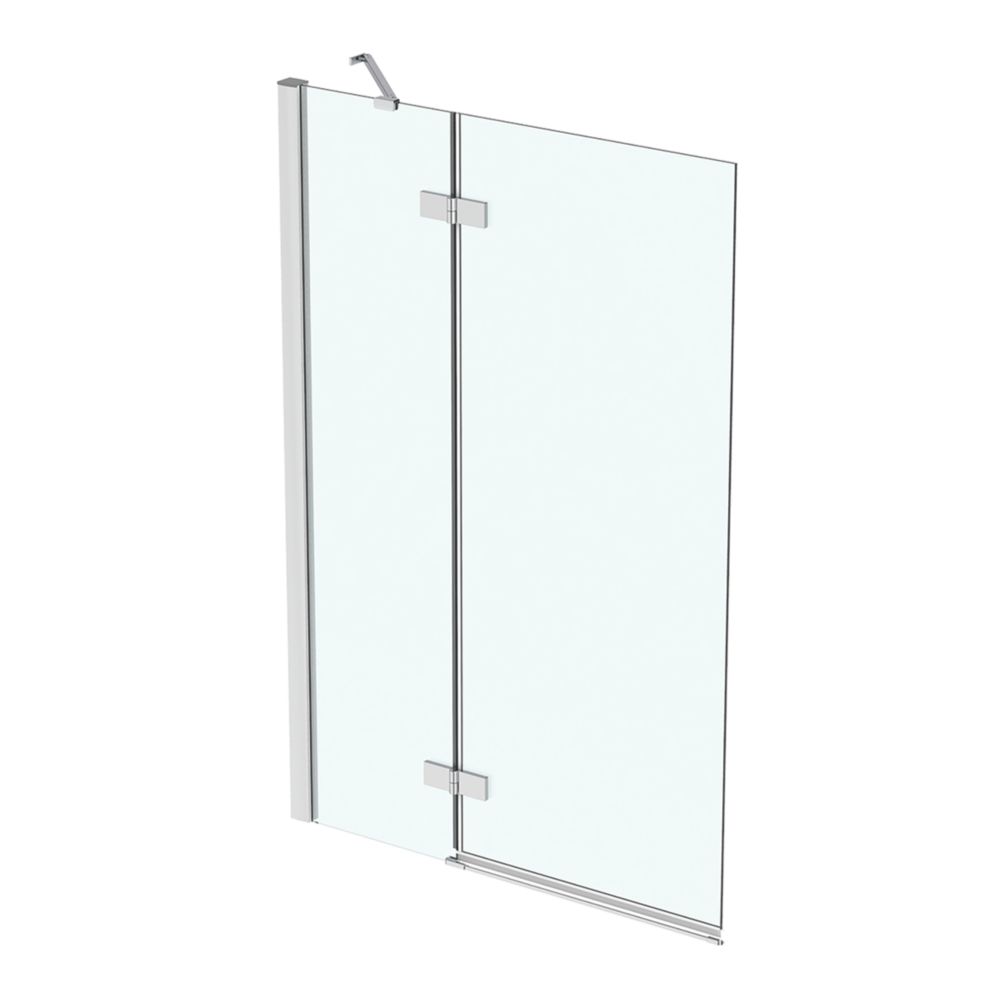 Ideal Standard i.life Frameless Silver 2-Panel Hinged Bath Screen RH 1000-1025mm x 1505mm