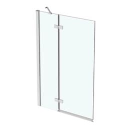 Ideal Standard i.life Frameless Silver 2-Panel Hinged Bath Screen RH 1000-1025mm x 1505mm