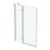 Ideal Standard i.life Frameless Silver 2-Panel Hinged Bath Screen Right-Handed 1000-1025mm x 1505mm