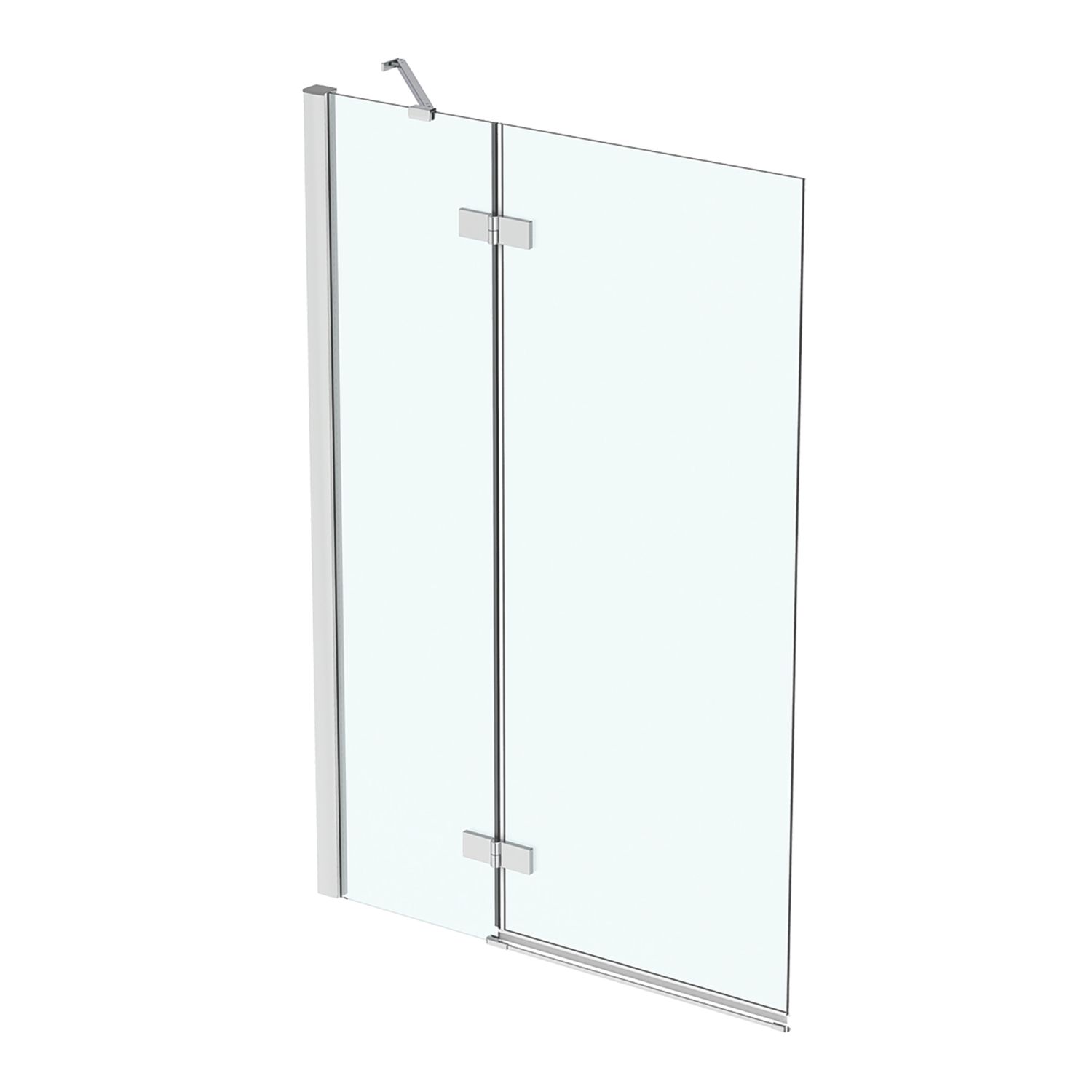 Ideal Standard i.life Frameless Silver 2-Panel Hinged Bath Screen Right-Handed 1000-1025mm x 1505mm (404KU)