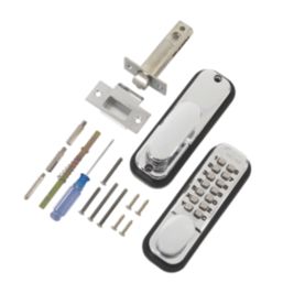 Eclipse Fire Rated  ED20 Mechanical Push Button Digital Lock Polished Chrome  38mm