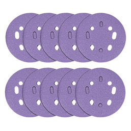 Trend  AB/125/80Z 80 Grit 8-Hole Punched Multi-Material Sanding Discs 125mm 10 Pack