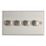 Contactum iConic 4-Gang 2-Way  Dimmer Switch  Brushed Steel