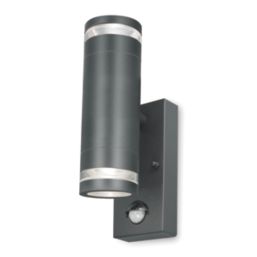 4lite Marinus Outdoor IP44 Up/Down Wall Light With PIR Sensor Anthracite