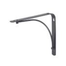Essentials Arc  Shelf Brackets Black 230mm x 180mm 4 Pack