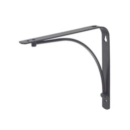 Arc  Shelf Brackets Black 230mm x 180mm 4 Pack