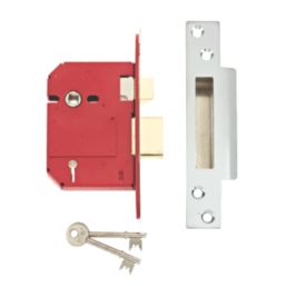 Union Fire Rated  Stainless Steel BS 5-Lever Mortice Sashlock 81mm Case - 57mm Backset