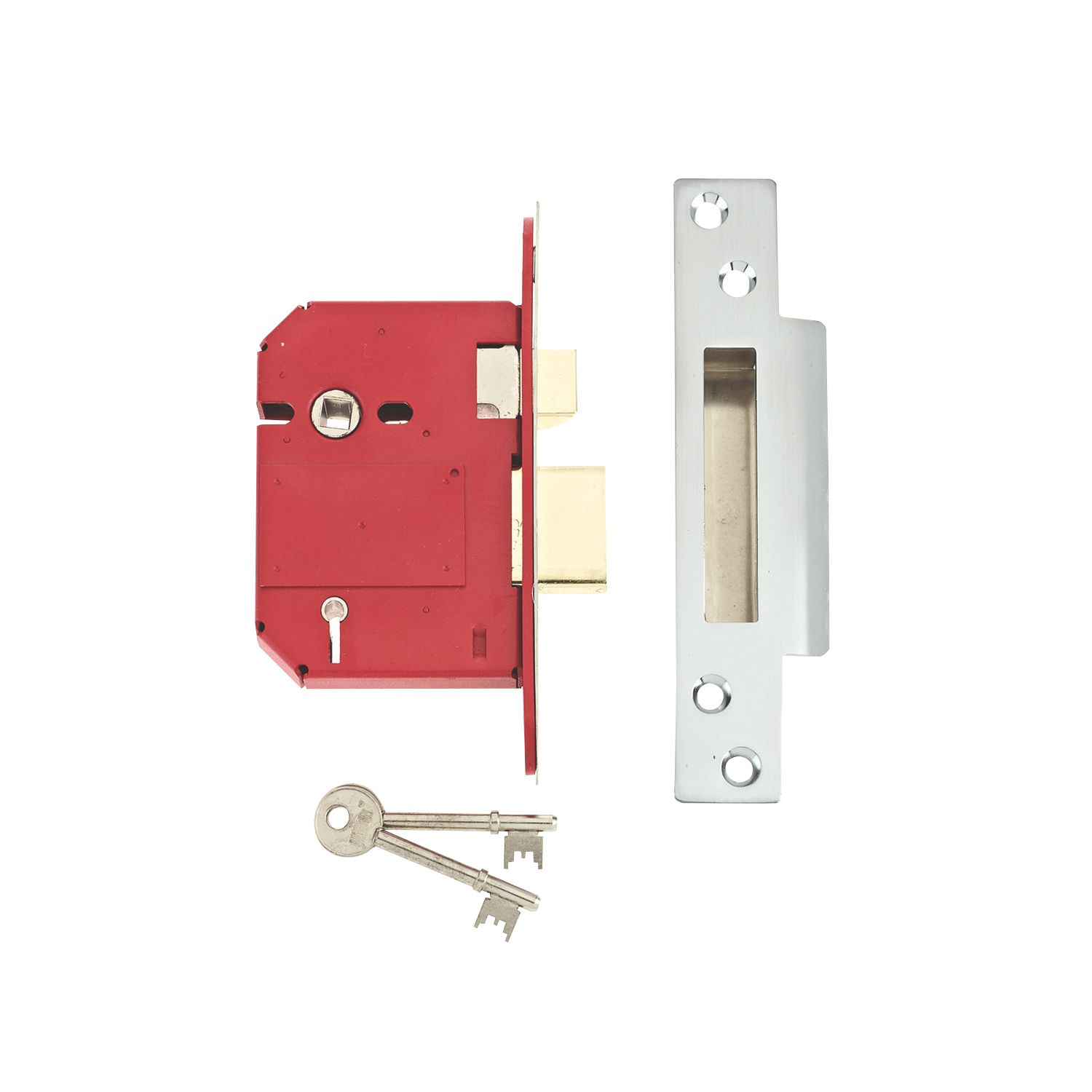 Union Fire Rated Stainless Steel BS 5-Lever Mortice Sashlock 81mm Case - 57mm Backset (4055D)