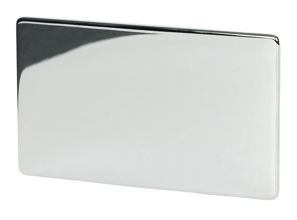 Crabtree Platinum 2-Gang Blanking Plate Polished Chrome
