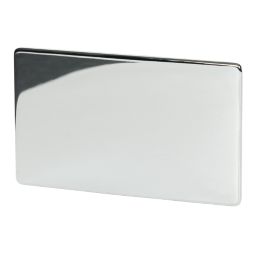 Crabtree Platinum 2-Gang Blanking Plate Polished Chrome