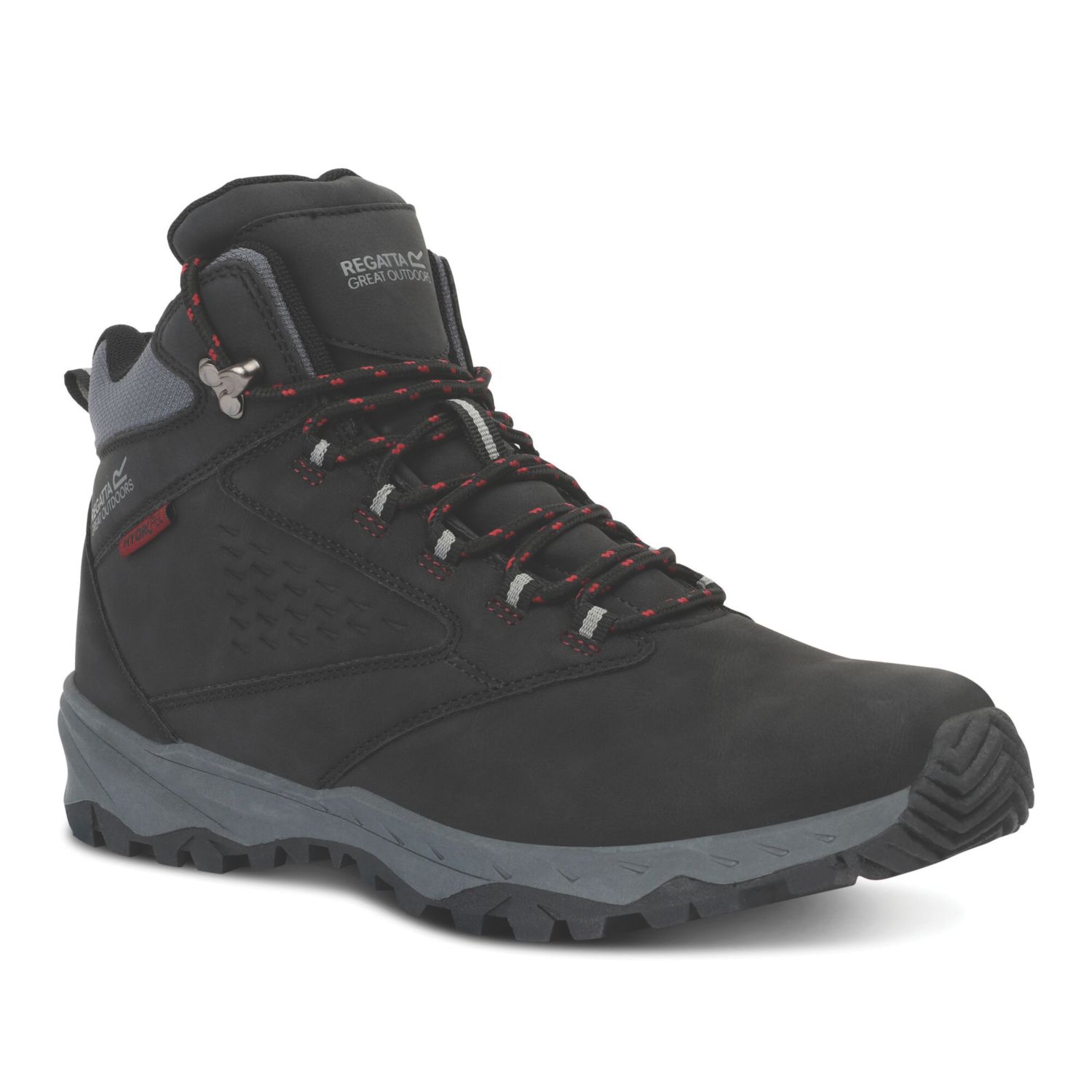 Regatta Amble Size 7 Black / Rio Red Water-Resistant Non Safety Work Boots (405AR)