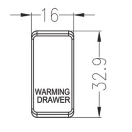 Knightsbridge 'WARMING DRAWER' Switch Cover Matt White