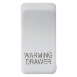 Knightsbridge 'WARMING DRAWER' Switch Cover Matt White