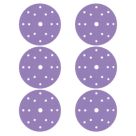 Trend  AB/150/M6 60, 120 & 240 Grit 14-Hole Punched Multi-Material Random Orbital Sanding Discs 150mm 6 Pack