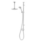 Aqualisa Smart Link HP/Combi Ceiling-Fed Chrome Thermostatic Shower with Diverter