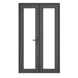 Crystal  Anthracite Grey Triple-Glazed uPVC French Door Set 2090mm x 1290mm