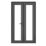 Crystal  Anthracite Grey Triple-Glazed uPVC French Door Set 2090mm x 1290mm
