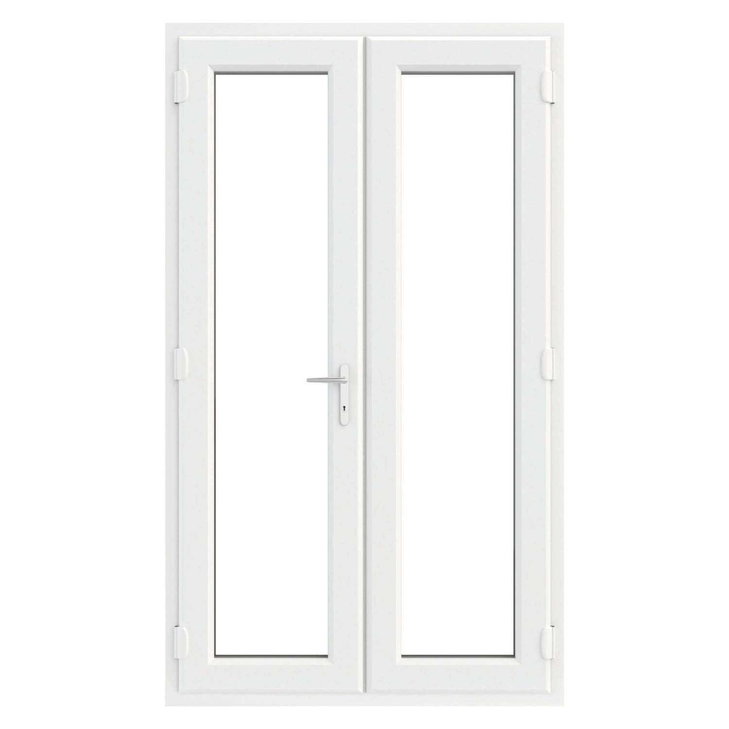 Crystal White Double-Glazed uPVC French Door Set 2055mm x 1390mm (405JP)
