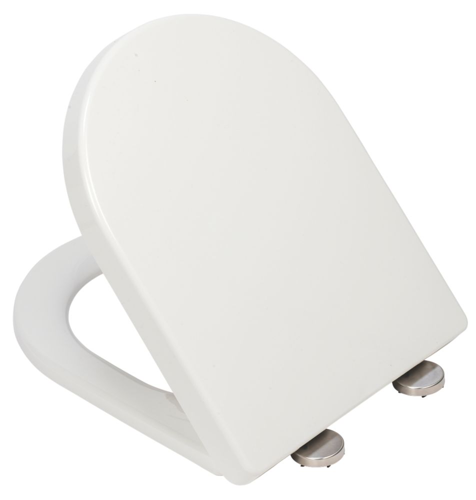 Croydex Telese Soft-Close with Quick-Release Toilet Seat Polypropylene White
