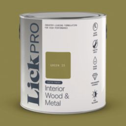 LickPro 2.5Ltr Green 23 Satin Water-Based Trim Paint