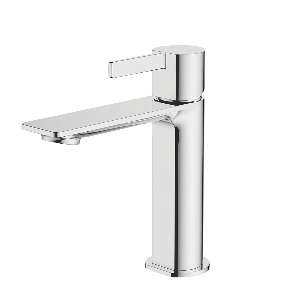Ultra Basin Mono Mixer Tap with Clicker Waste Chrome Screwfix