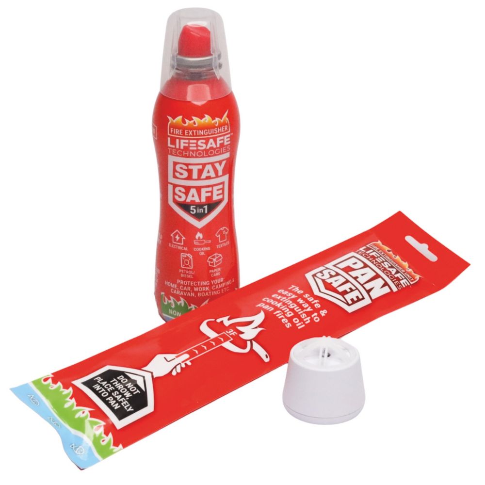 LifeSafe Technologies StaySafe Kitchen Safe Fire Extinguisher, Pan Fire