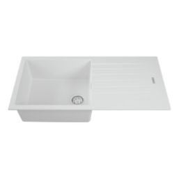 Carysil TD100L-WH 1 Bowl Granite Composite Kitchen Sink White Reversible 1000mm x 500mm