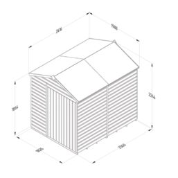 Forest Beckwood 6' x 7' 6" (Nominal) Apex Shiplap Timber Shed with Assembly