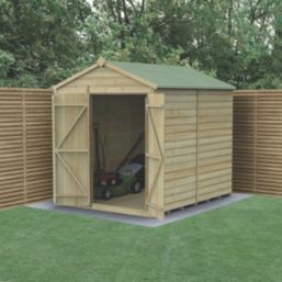 Forest Beckwood 6' x 7' 6" (Nominal) Apex Shiplap Timber Shed with Assembly