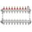 JG Underfloor 9 Port LowFit Heating Manifold Brushed Steel