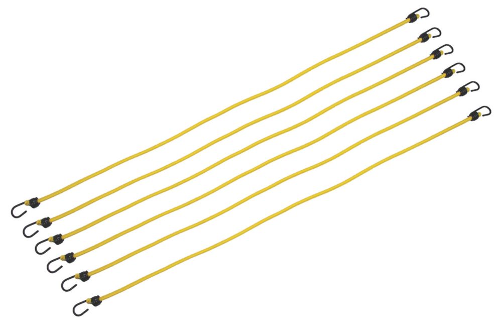 Smith & Locke Bungee Cords 1200mm x 10mm 6 Pack Screwfix