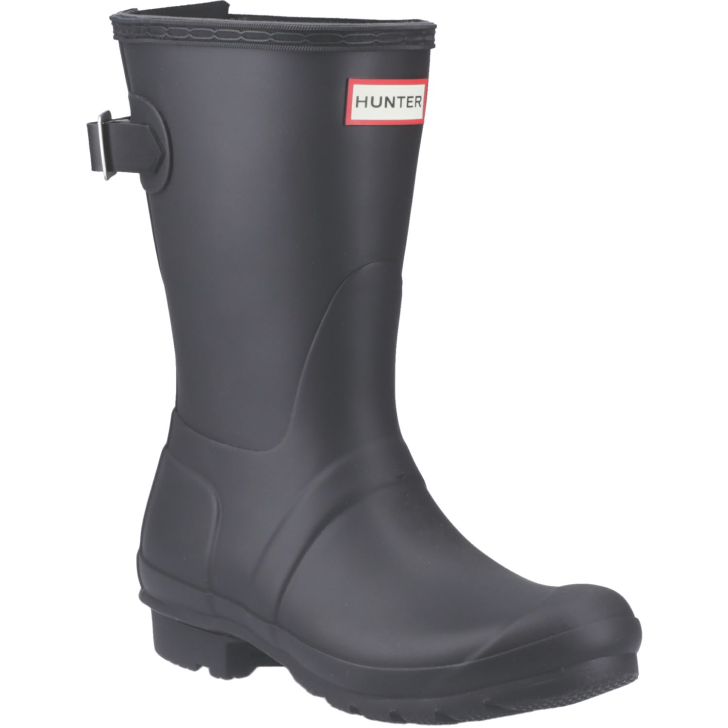 Hunter Short Back Adjustable Size 3 Womens Black Non Safety Wellies (405XW)
