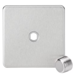 Knightsbridge Screwless 1-Gang Modular Dimmer Switch Brushed Chrome