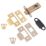 Smith & Locke Electro Brass/Satin Chrome Tubular Mortice Latch 63mm Case - 44mm Backset