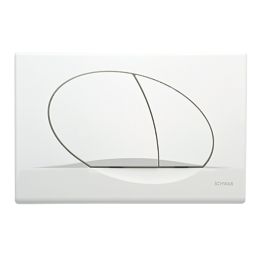 Fluidmaster Schwab Ovate Duo 257420 Dual-Flush Flushing Plate White