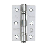 Eclipse Satin Chrome Grade 7 Fire Rated Ball Bearing Hinge 76x51mm 2 Pack