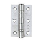 Eclipse  Satin Chrome Grade 7 Fire Rated Ball Bearing Hinges 76mm x 51mm 2 Pack