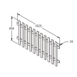 Forest Pale Picket  Fence Panels Golden Brown 6' x 3' Pack of 4