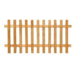 Forest Pale Picket  Fence Panels Golden Brown 6' x 3' Pack of 4