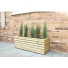 Forest  Rectangular Long Linear Planter Natural Wood 1200mm x 400mm x 440mm