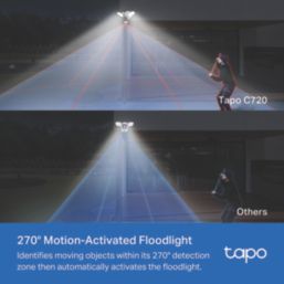 TP-Link Tapo C720
 White Wireless 2K Outdoor Smart Camera with Floodlight & PIR Sensor