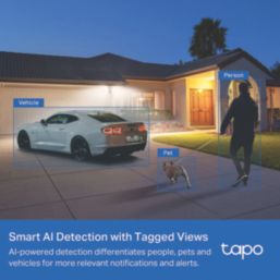 TP-Link Tapo C720
 White Wireless 2K Outdoor Smart Camera with Floodlight & PIR Sensor