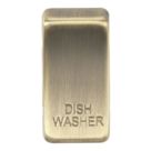 Knightsbridge 'DISHWASHER' Switch Cover Antique Brass