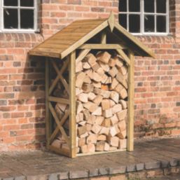 Forest Apex 4' 6" x 3' (Nominal) Timber Log Store